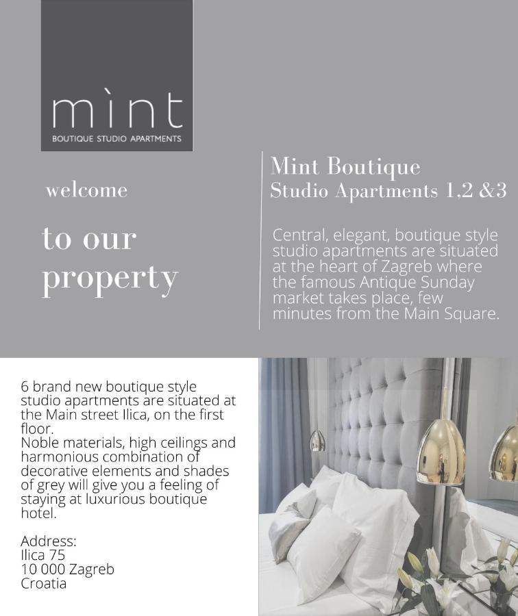 Mint Boutique Studio Apartments 2 Загреб Екстериор снимка